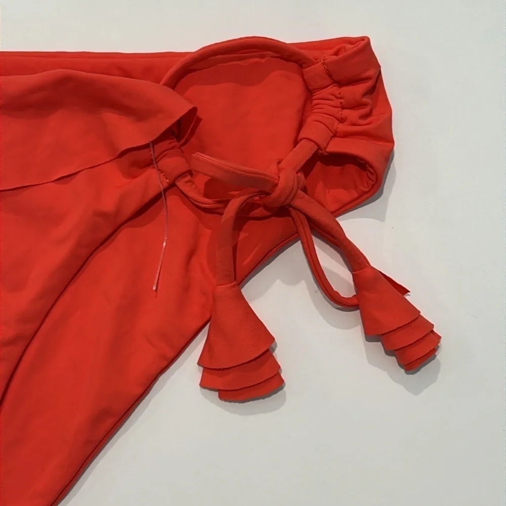 Becca By Rebecca Virtue blood orange bikini swim bottom XS new